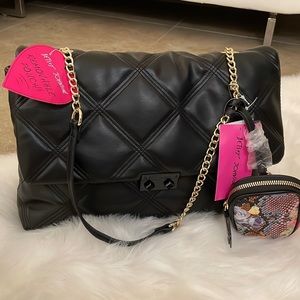 Betsey Johnson Black Shoulder Bag